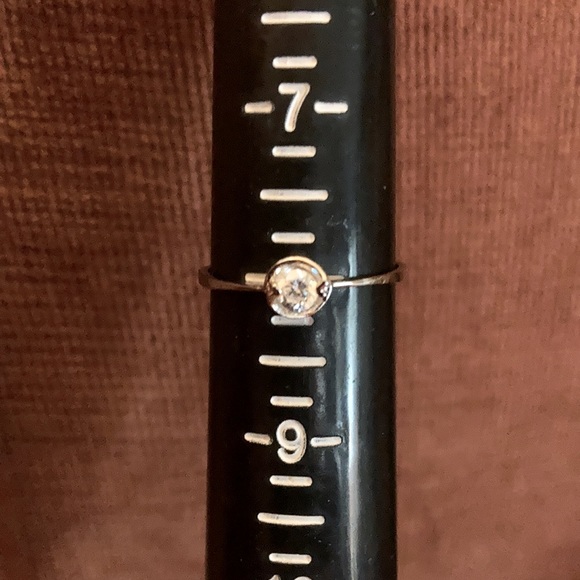 Crystal Solitaire Ring in Halo-Type Setting - Picture 4 of 4